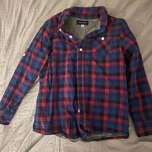 Andy & Evan Red and Blue Plaid Button Down Shirt